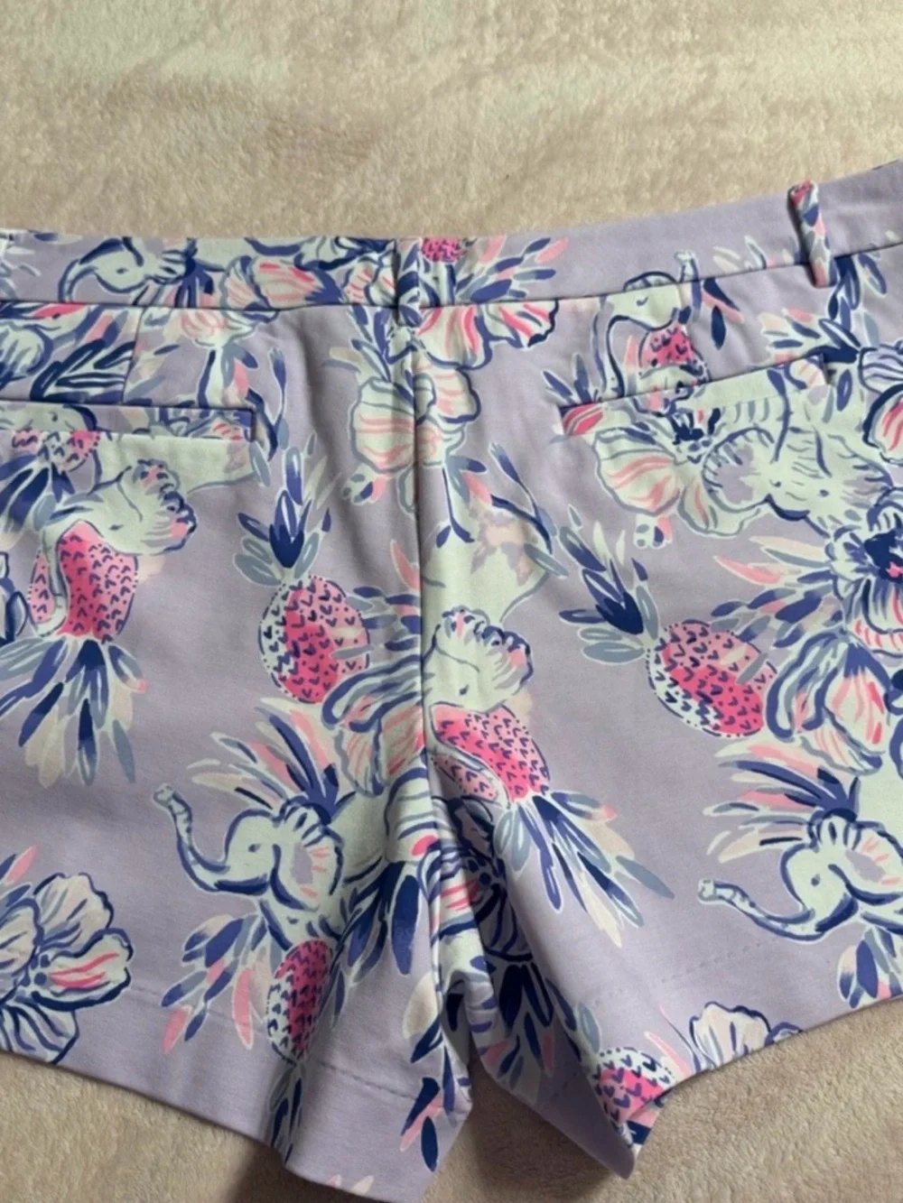 Lilly Pulitzer Lavender Floral Print Bermuda Shorts - Picture 2 of 3